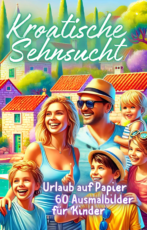 Kroatische Sehnsucht – Mein kroatisches Urlaubs-Malbuch: Kroatien Malbuch für Kinder ab 5 Jahren