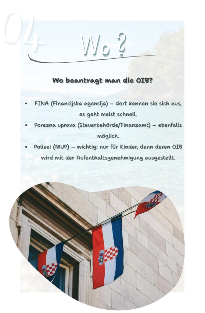 Taschenbuch und E Book „Von Papier zu Freiheit – OIB beantragen“ vor kroatischer Adriakulisse, ein Ratgeber zur OIB und Auswanderung nach Kroatien.